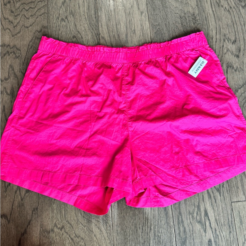 Old Navy Pull On Shorts Womens XXL Pink Elastic Waist Casual Summer NWT